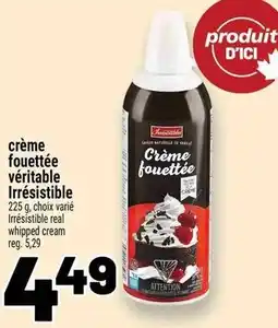 Metro crème fouettée véritable Irrésistible offer