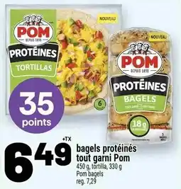 Metro bagels protéinés tout garni Pom offer
