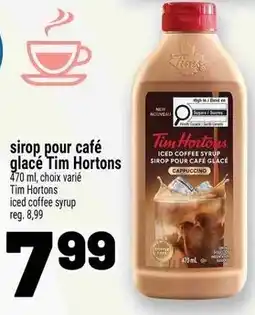 Metro sirop pour café glacé Tim Hortons offer