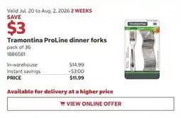 Costco Tramontina ProLine dinner forks offer