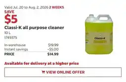 Costco Classi-K all purpose cleaner offer