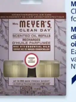 Walmart Mrs. Meyer's Clean Day diffuser kit or scented oil refills 2 x 20 mL offer
