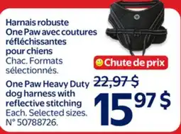 Walmart One Paw Heavy Duty dog harness with reflective stitching offer