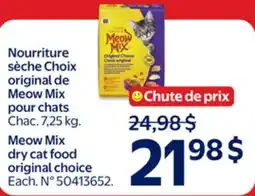 Walmart Meow Mix dry cat food original choice offer