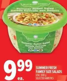 Metro Summer fresh family size salads offer