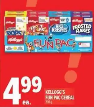 Metro Kellogg's fun pac cereal offer