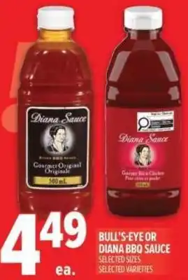 Metro Bull's-eye or diana bbq sauce offer