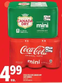 Metro Coca-cola or canada dry soft drinks offer