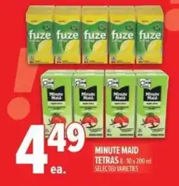 Metro Minute maid tetras offer