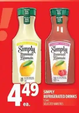 Metro Simply refrigerated drinks offer