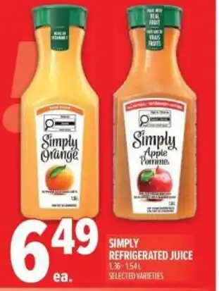 Metro Simply refrigerated juice offer