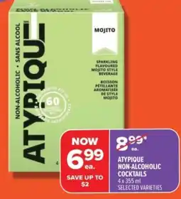 Metro Atypique non-alcoholic cocktails offer
