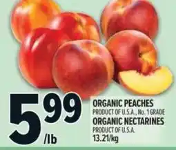 Metro Organic peaches offer