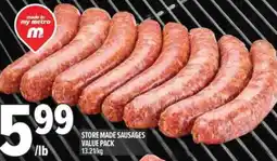 Metro Store made sausages value pack offer