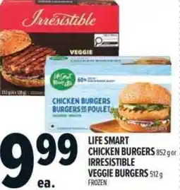 Metro Life smart chicken burgers or irresistible veggie burgers offer