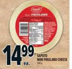 Metro Saputo mini friulano cheese offer