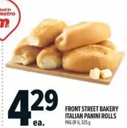 Metro Front street bakery italian panini rolls offer