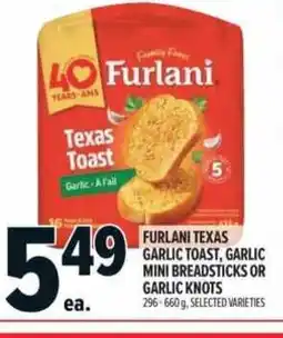 Metro Furlani texas garlic toast, garlic mini breadsticks or garlic knots offer