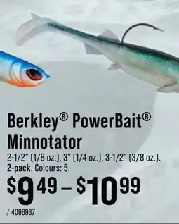 Cabela's Berkley PowerBait Minnotator offer
