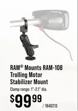 Cabela's RAM Mounts RAM-108 Trolling Motor Stabilizer Mount offer