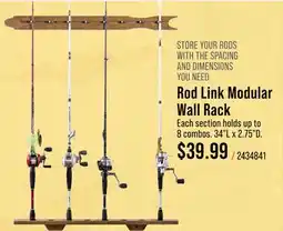 Cabela's Bass Pro Shops Rod Link Modular Wall Rack offer