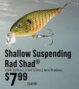 Cabela's Shallow Suspending Rad Shad offer