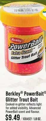 Cabela's Berkley PowerBait Glitter Trout Bait offer