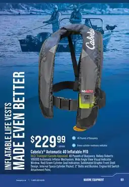 Cabela's Cabela's Automatic 40 Inflatable PFD offer