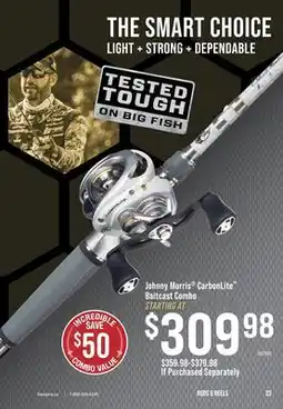 Cabela's Johnny Morris CarbonLite Baitcast Combo offer