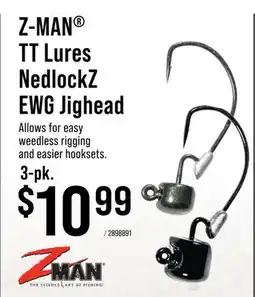 Cabela's Z-MAN TT Lures NedlockZ EWG Jighead offer