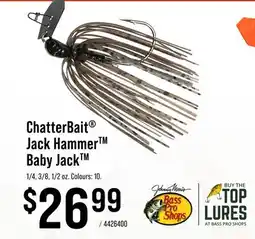 Cabela's Bass pro Shops ChatterBait Jack Hammer Baby Jack offer