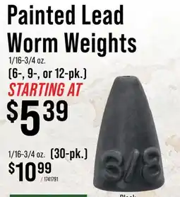 Cabela's Painted Lead Worm Weights offer