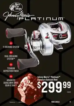 Cabela's Johnny Morris Platinum Signature Baitcast Reel offer