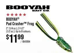 Cabela's BOOYAH Pad Crasher Frog offer