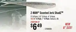 Cabela's Z-Man Scented Jerk ShadZ offer