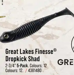 Cabela's Great Lakes Finesse Dropkick Shad offer