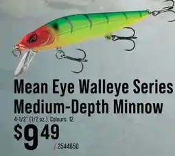 Cabela's Mean Eye Walleye Series Medium-Depth Minnow offer