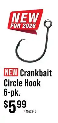 Cabela's Gamakatsu Crankbait Circle Hook offer