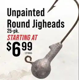 Cabela's Unpainted Round Jigheads offer