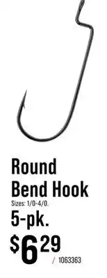 Cabela's Round Bend Hook offer