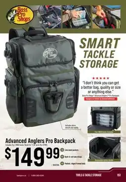 Cabela's Bass Pro Shops Advanced Angler Pro Backpack offer