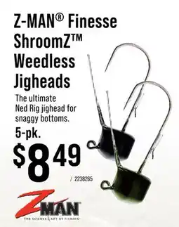 Cabela's Z-MAN Finesse ShroomZ Weedless Jigheads offer