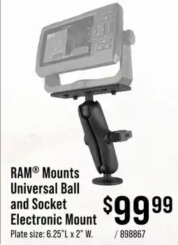 Cabela's RAM Mounts Universal Ball and Socket Electronic Mount offer