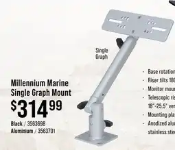 Cabela's Millennium Marine Single Graph Mount offer