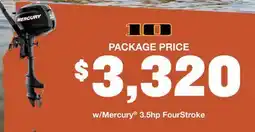 Cabela's w/Mercury 3.5hp FourStroke offer