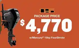 Cabela's w/Mercury 15hp FourStroke offer