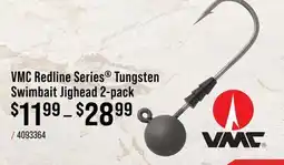 Cabela's VMC Redline Series Tungsten Swimbait Jighead 2-pack offer
