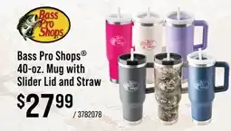 Cabela's Bass Pro Shop 40-oz. Mug with Slider Lid and Straw offer