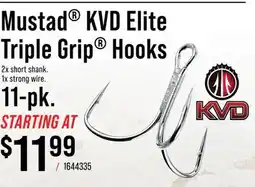 Cabela's Mustad KVD Elite Triple Grip Hooks offer