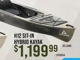Cabela's ASCEND H12 SIT-IN HYBRID KAYAK offer